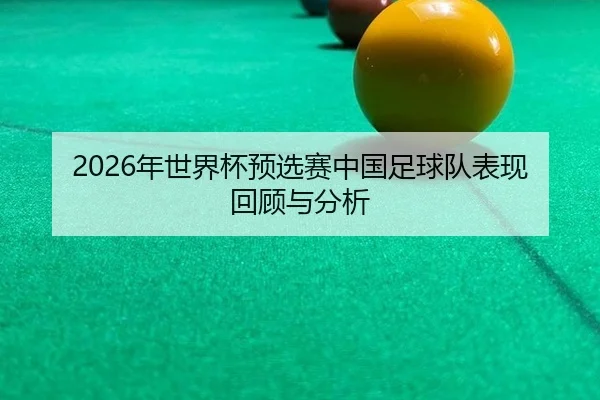 2026年世界杯预选赛中国足球队表现回顾与分析