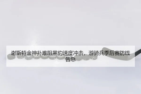 谢斯特金神扑难阻黑豹速度冲击，游骑兵季后赛防线告急